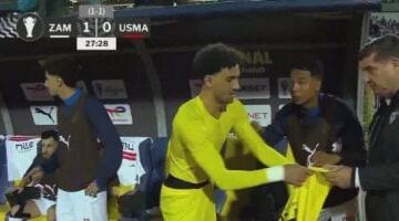 المهدى سليمان يغادر مباراة الزمالك واتحاد العاصمة مصابا ودخول محمد عواد