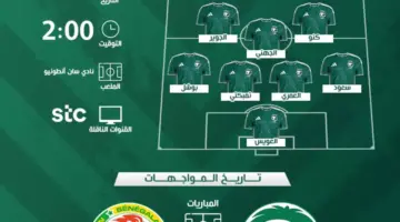 موعد مباراة السعودية والسنغال الودية والقنوات الناقلة .. مفاجأة التشكيل