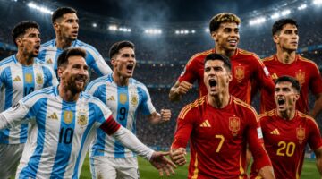 القنوات الناقلة وموعد المواجهة المرتقبة بين الأرجنتين وإسبانيا في كأس العالم